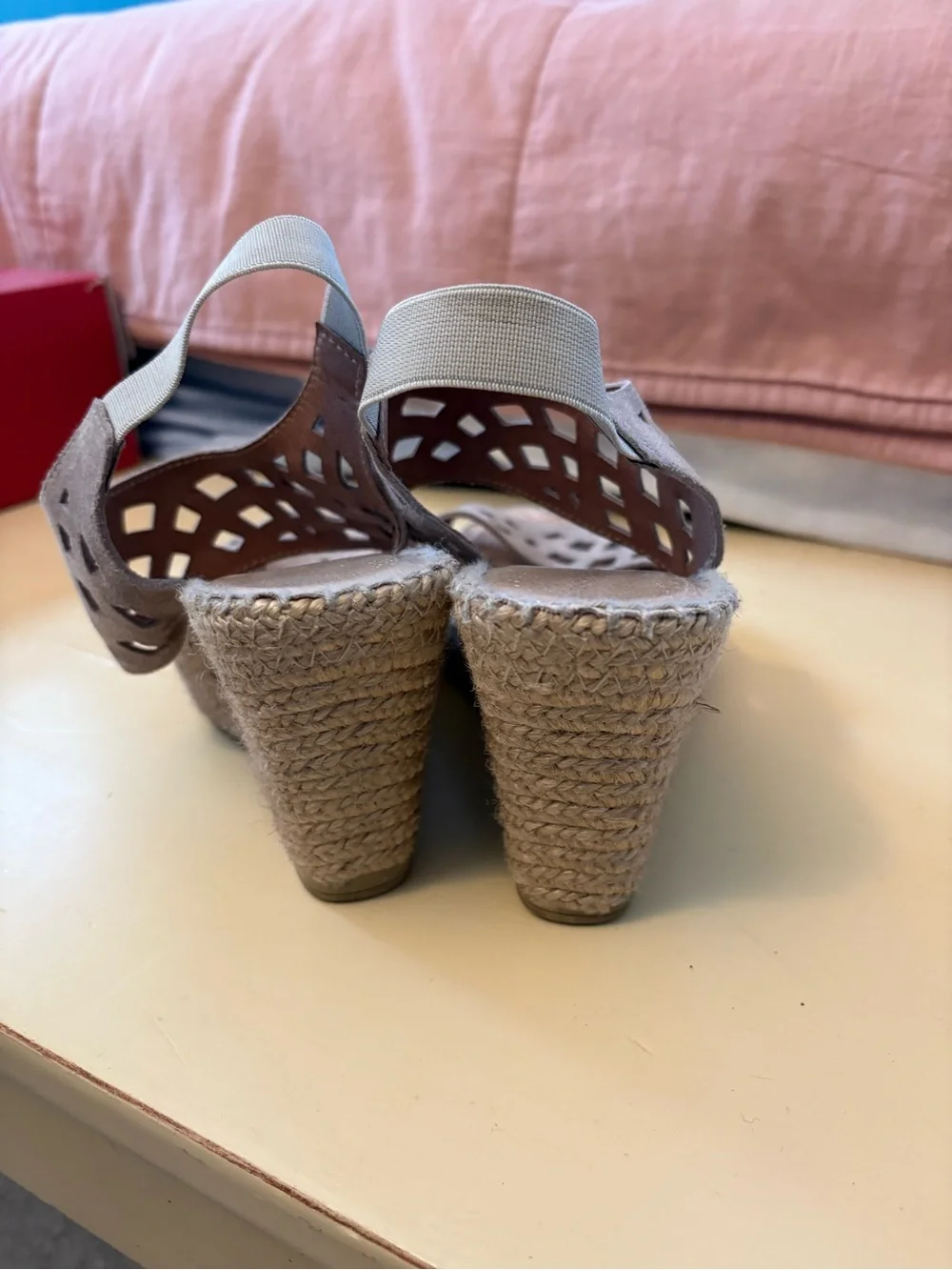 Andre Assous Women’s Cutout Espadrille Wedge Sandals - Taupe
